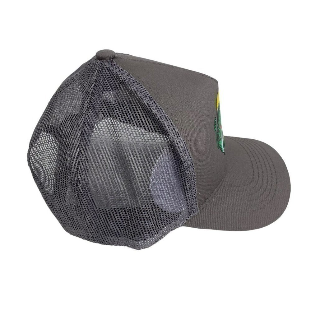 Bass Pro Shops Grey Printed Logo Trucker Mesh Hat Snapback Closure‎ NEW - Picture 4 of 9